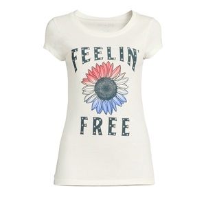 2/$12 Feeling Free Graphic Print T-Shirt (NWT)